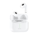 Căști Wireless Bluetooth Premium, Albe – Acumulator 300mAh, BT 5.2, Autonomie 5h, Conexiune Instant - imagine 2