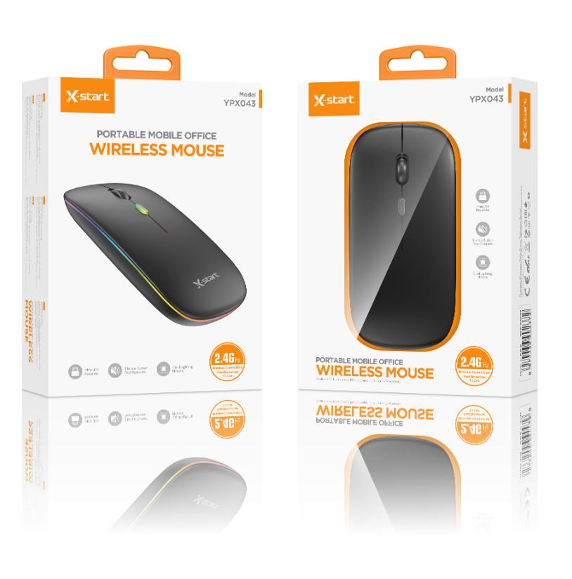 X-start Wireless Mouse YPX043 - 1000DPI, Conectivitate 2.4G, Disponibil în Negru, Alb, Argintiu și Roz