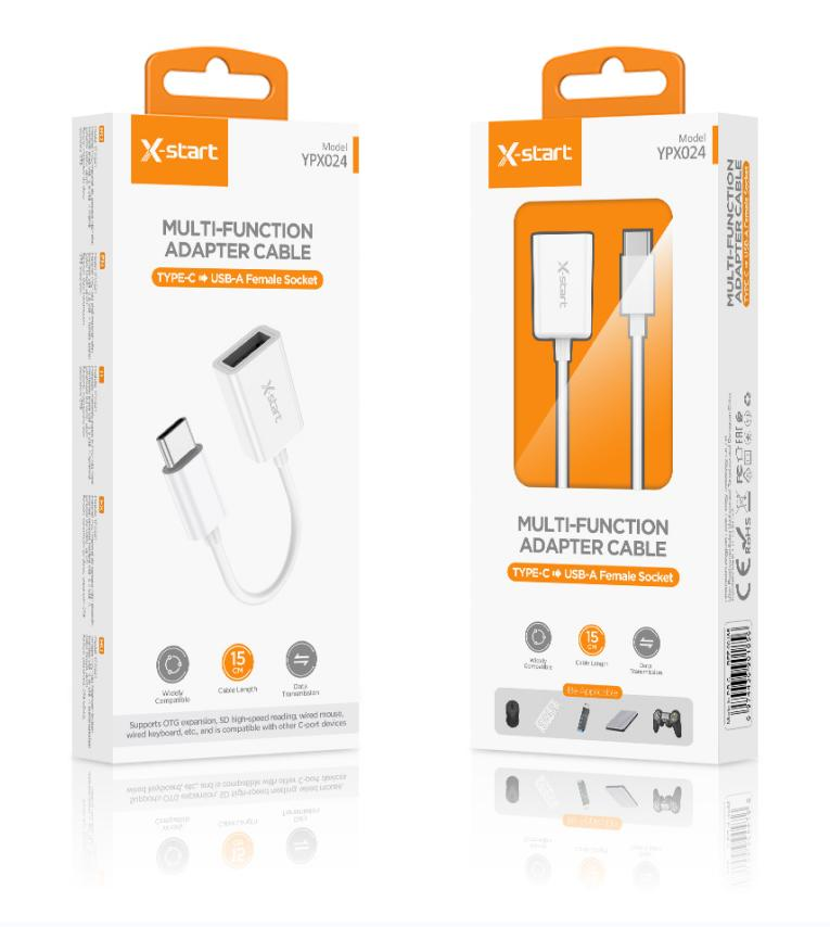 Cablu TYPE-C to USB, 10cm – Conexiune Rapidă pentru Transfer de Date
