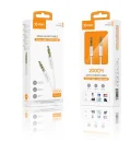 Cablul AUX 3.5mm X-start alb pentru conexiune audio, 1m, 2m, 3m