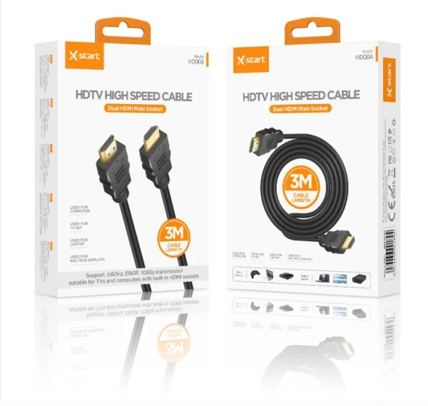 Cablul HDMI X-start 1080P-2160P, 300cm pentru transmisie video și audio de înaltă calitate