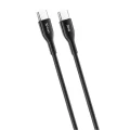 Cablu de încărcare rapidă SJX323CC USB-C la USB-C 30W, fabricat din silicon moale, cu design modern și conectori metalici durabili.